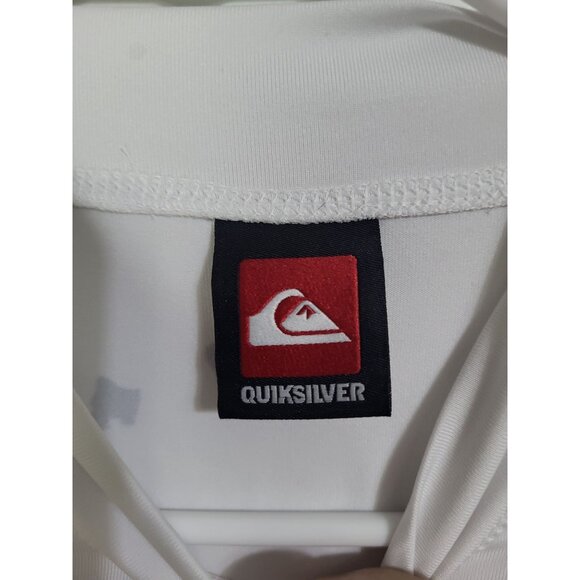 Quiksilver Hawaiian Islands Flag Rash Guard Surf Swim Shirt Mens White NO SIZE - Picture 5 of 10